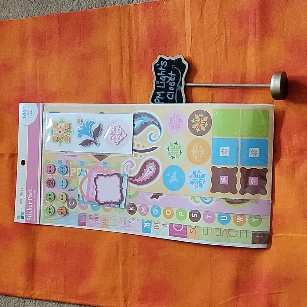 Serendipity Sticker Value Pack 180+ Pieces Pink Yellow Orange Blue